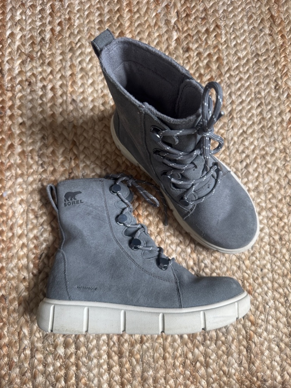 Sorel 6.5 Womens Grey Explorer III Joan Boots Waterproof Winter